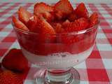 Panna cotta au lait de coco et coulis de fraises -light