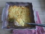 Parmentier aux restes de poulet au bouillon