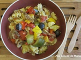 Pâtes en 2 cuissons à la ratatouille