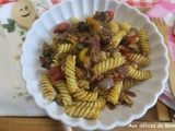 Pâtes fusilli aux légumes d'été