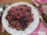 Poêlée rose de pois chiches et riz à la betterave pour Octobre Rose