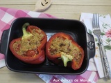 Poivron farci au quinoa et chorizo à la cancoillotte