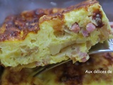 Quiche sans pâte aux pommes de terre sautées et bacon