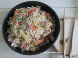 Riz aux légumes chop suey et lardons