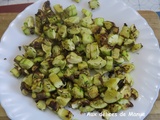 Salade de courgettes grillées ou courgettes grillées pour une salade, au Air Fryer ou au four
