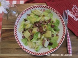 Salade tiède de poireaux aux lardons