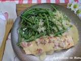 Saumon à la sauce au cidre et chorizo, au Air Fryer ou au four