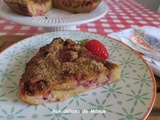 Tarte de gâche (brioche) perdue aux fraises et poudre d'amandes