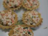 Tartelettes au surimi saveur crabe et mayonnaise