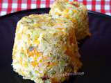 Timbales chaudes de carottes et courgettes aux petits suisses -light