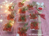 Verrines de fromage blanc à la truite fumée et concassé de tomates cerises -light