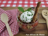 Verrines de tomates à la burrata et croûtons