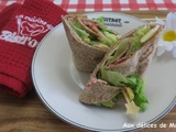 Wrap à la purée de tomate, jambon et avocat