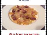 Chou blanc lardons et merguez thermomix