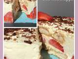 Fraisier mascarpone rapide Thermomix et sans