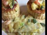 Vol au vent aux crevettes et courgettes thermomix ou sans