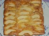 Gateau plat aux pommes, sans beurre