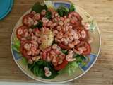 Petite salade aux crevettes