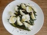 Salade haricots verts aux poires et fromage de chèvre