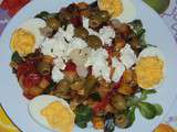 Salade ratatouille et oeufs