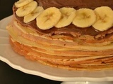 Gâteau de crêpes Nutella et banane