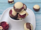 Balls chocolat blanc/praliné/framboise