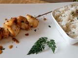 Brochettes de poulet sauce satay