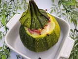 Courgette ronde farcie à la tartiflette
