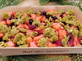 Crumble fruits rouges pistache