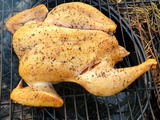 Poulet à la crapaudine fumé au barbecue