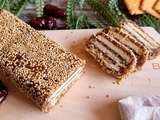 Roulé de dattes, coco et fruits secs