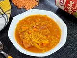 Soupe de lentilles corail au chorizo