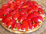 Tarte aux fraises et pistaches