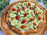 Tarte feuilletée aux concombres