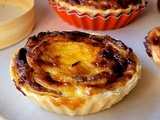 Tartelettes à l'andouille, appareil camembert et pommes au cidre