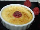 Crème brûlée citron-framboise