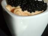 Mousse de poivron rouge et caviar de hareng