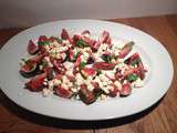 Salade de tomates, figues, et feta