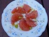 Carpaccio de pamplemousse rose