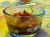 Verrine de tomates au pesto