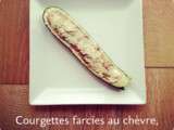 Courgettes farcies au chèvre, lardons & champignons { recette de Marine }