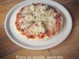 Pizza au poulet, poivrons & lait de coco