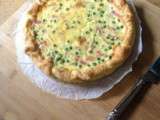 Tarte aux gardens peas et lardons fumés