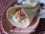 Wraps saumon et Philadelphia ciboulette