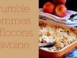 Crumble de pommes et flocons d’avoine