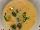 Crème de brocoli au fromage cheddar