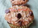 Muffins aux bananes et chocolat