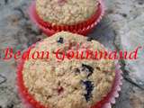 Muffins déjeuner aux petits fruits