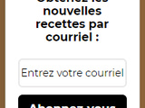 Obtenir les recettes par courriel