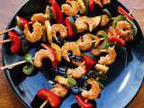 Brochettes de crevettes